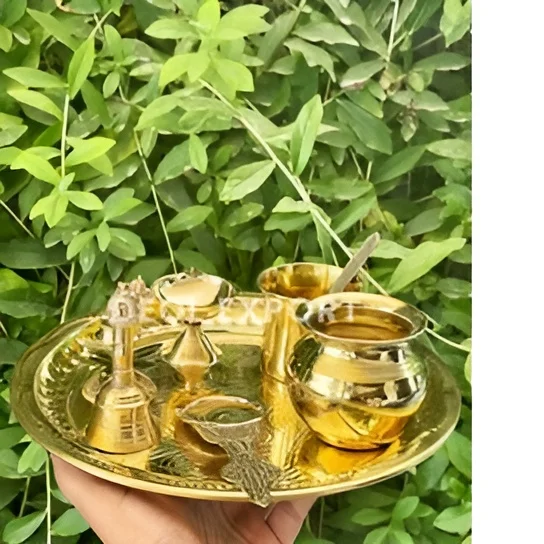 Декоративная металлическая чаша Diwali Pooja Thali Urli Diya Pack для домашнего интерьера и молнии