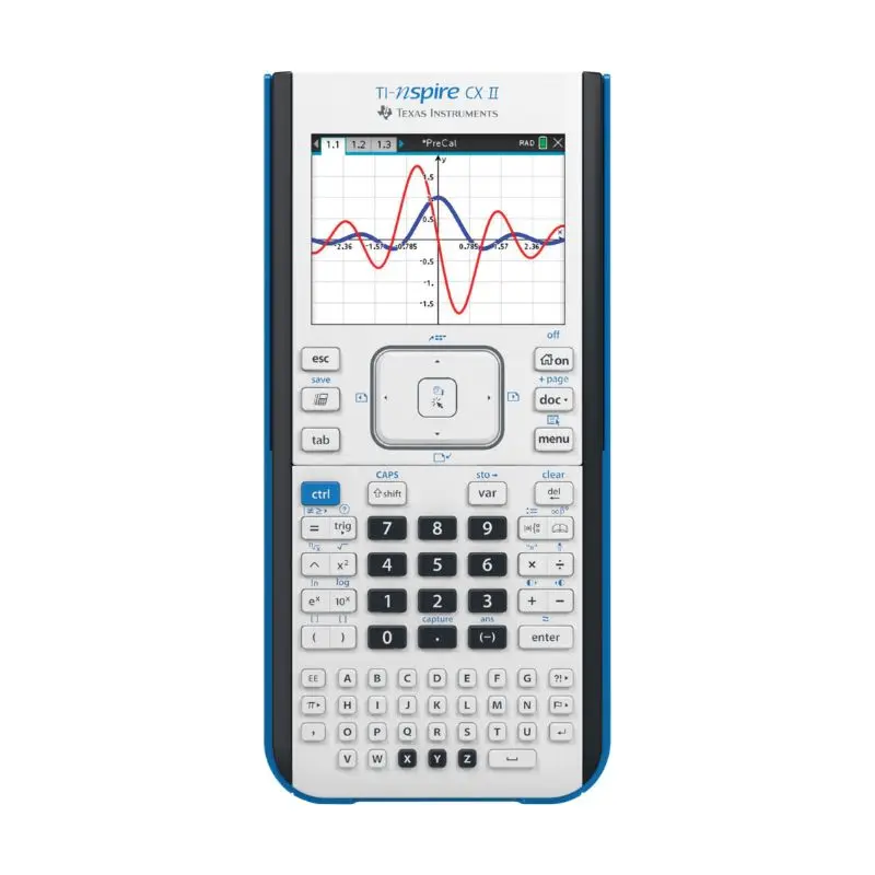 Texas Instruments TI-Nspire CX II Color Graphing Calculator with Student Software (PC/Mac) White 3.54 x 7.48