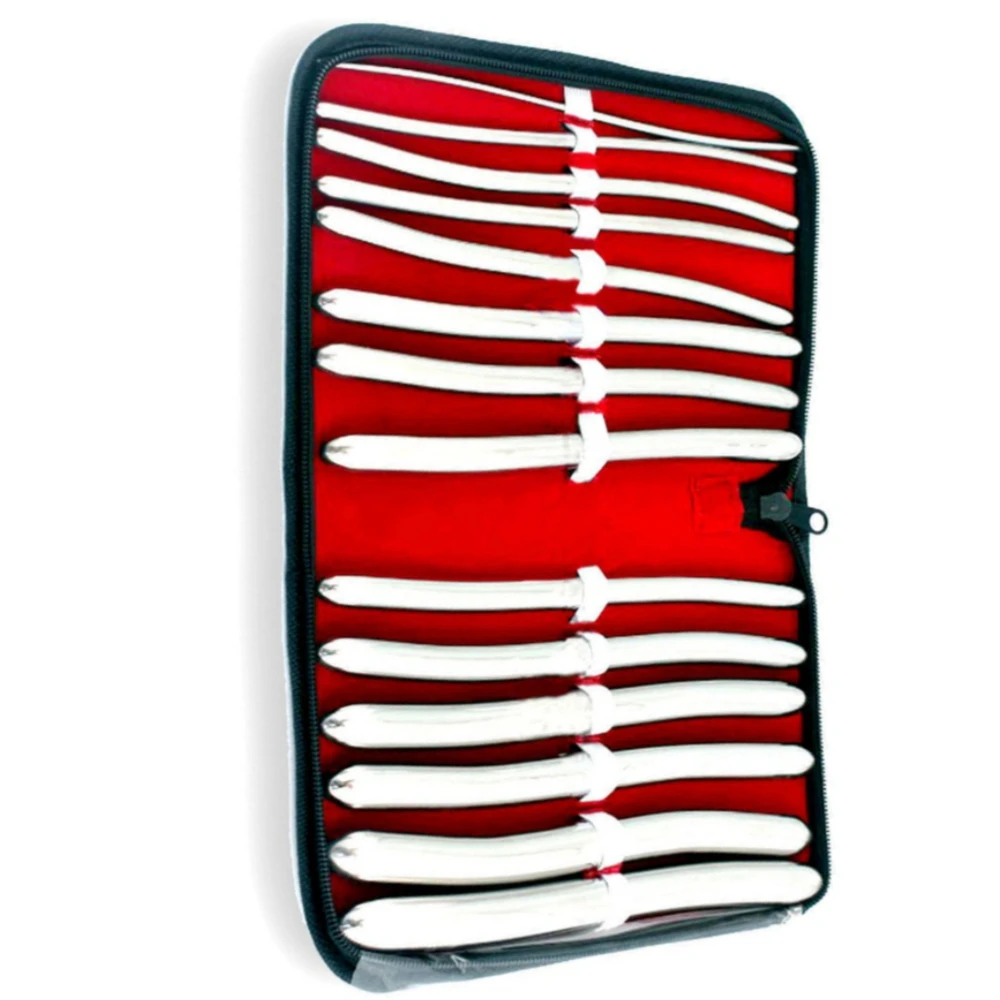 HEGAR SOUNDS DILATOR UTERINE URETHRAL DIAGNOSTIC GYNECOLOGY DOUBLE ENDED 14 PIECES SET SURGICAL KIT       MGI-226