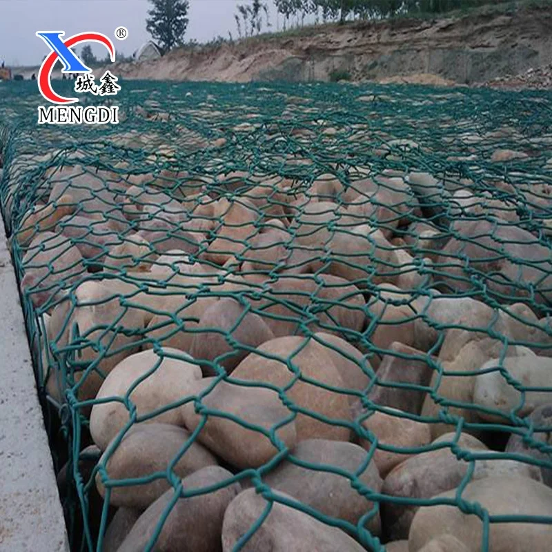 wire stone fence galfan galvanized PVC welded mesh gabion box decorative building wall fence