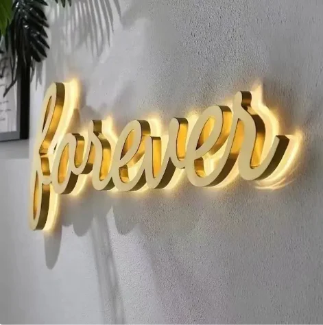 Business Sign 3D Metal Backlit  Acrylic Business Sign Office 3D Logo 3d illuminate Sign