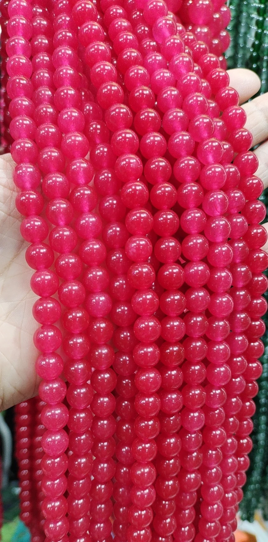 Loose 6mm 8mm 10mm 12mm Beads Jade Round Bead Strands Green Jade Beads for Bracelets Necklace Jewelry Making