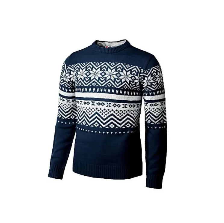 Hot selling product 100% Export Oriented Cotton Longsleeve O Neck Custom Christmas Printed Sweater For Mens From Bangladesh