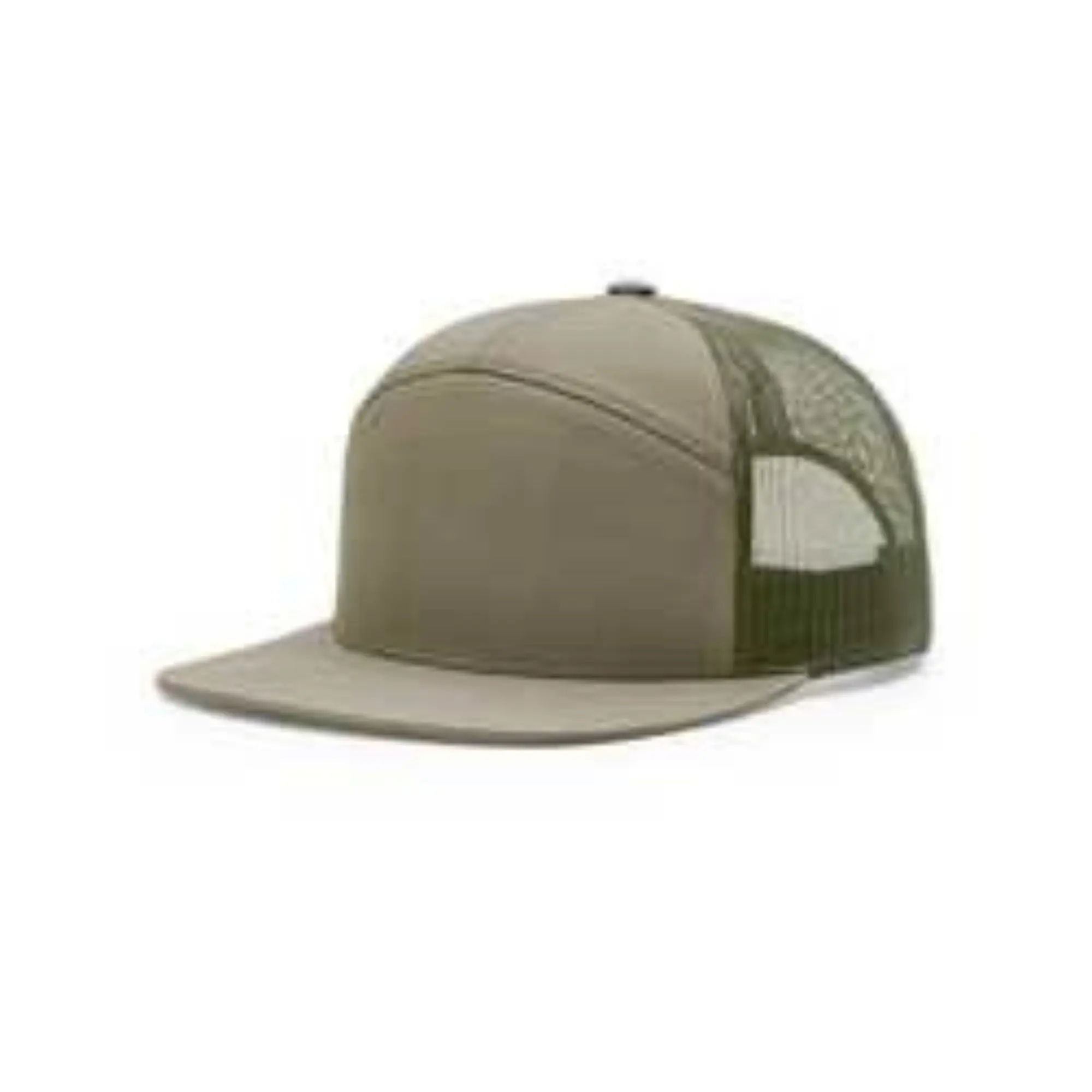 2024 High Quality Trucker Gorras Mesh Sport Caps Custom Blank Flat Brim Snapback Hat 7 Panel Trucker Hat for Men