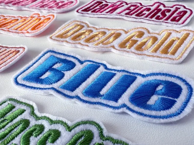 Customized Factory Made Cheap Price Fabric Embroidered Patch Badges Sew Embroidery Patches Clothing Woven Badges Patch