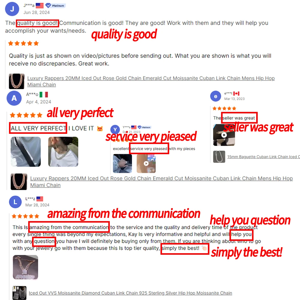 Stock Moissanite Cuban Chain 10mm 15mm 18mm 925 Silver Hiphop Iced Out Moissanite Cuban Link Chain