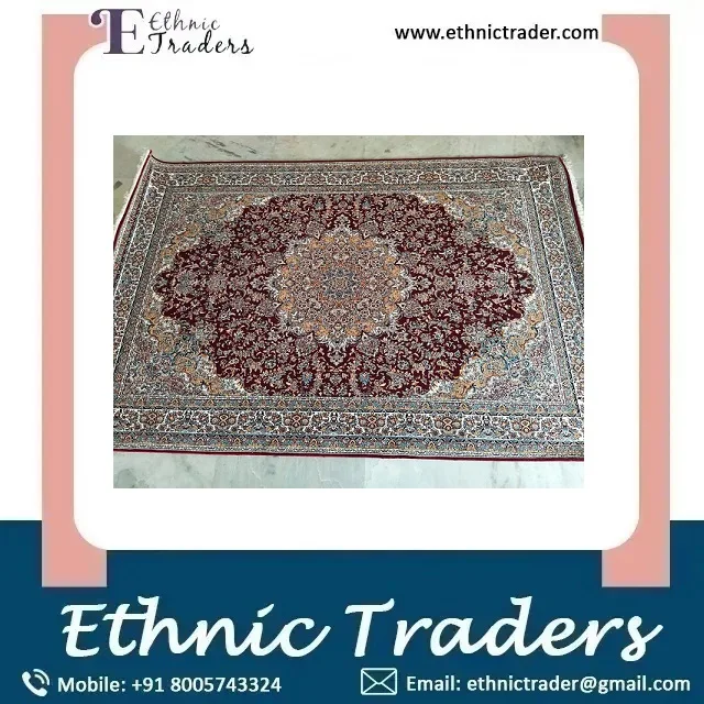 Excellent Quality Handmade Silk on Silk Persian Rug for living room Use Available at Wholesale Price Smart Floor Rug