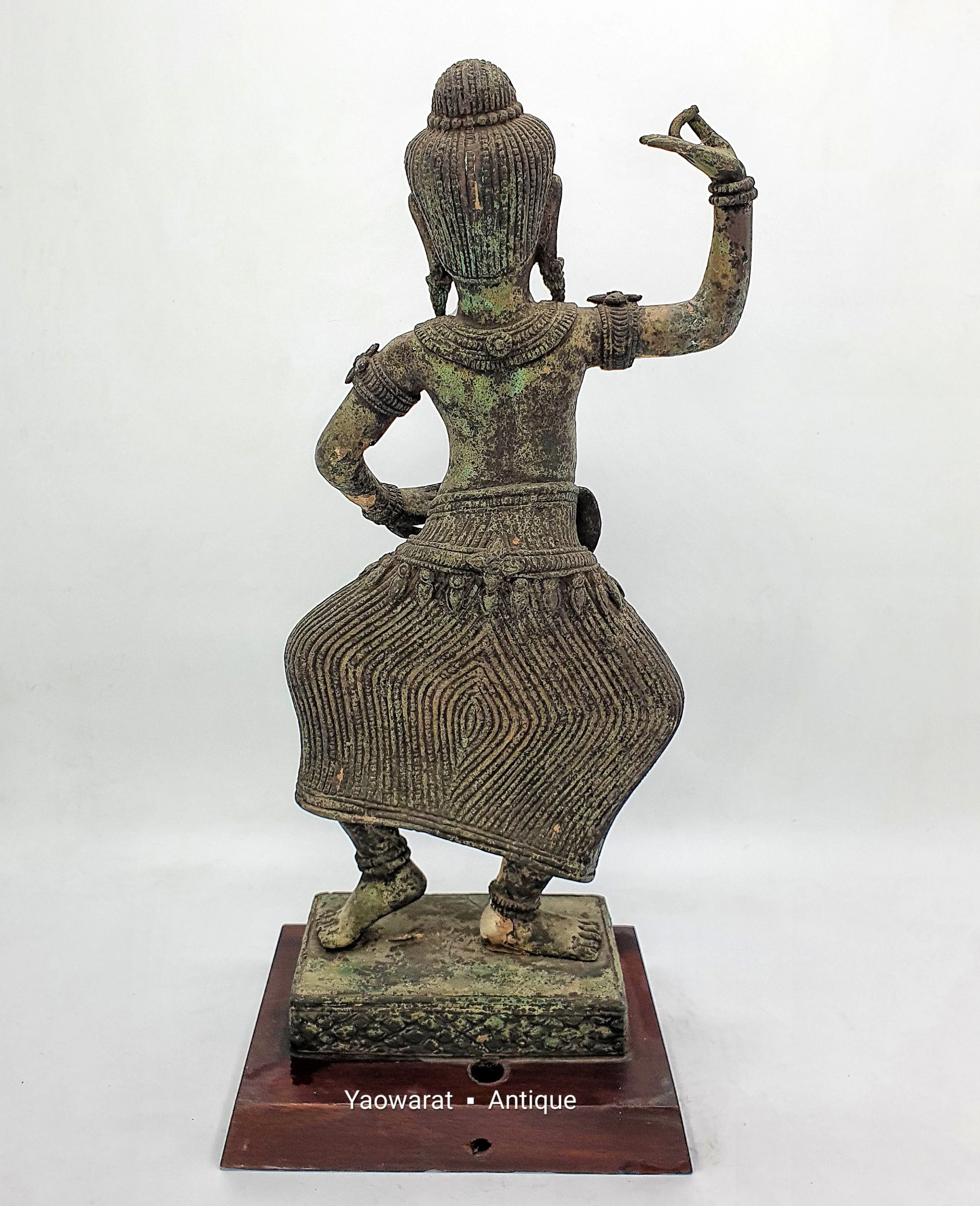 Antique Bronze Female Goddess Statue In The Dance For Decorated and Collectibles Home Decorative