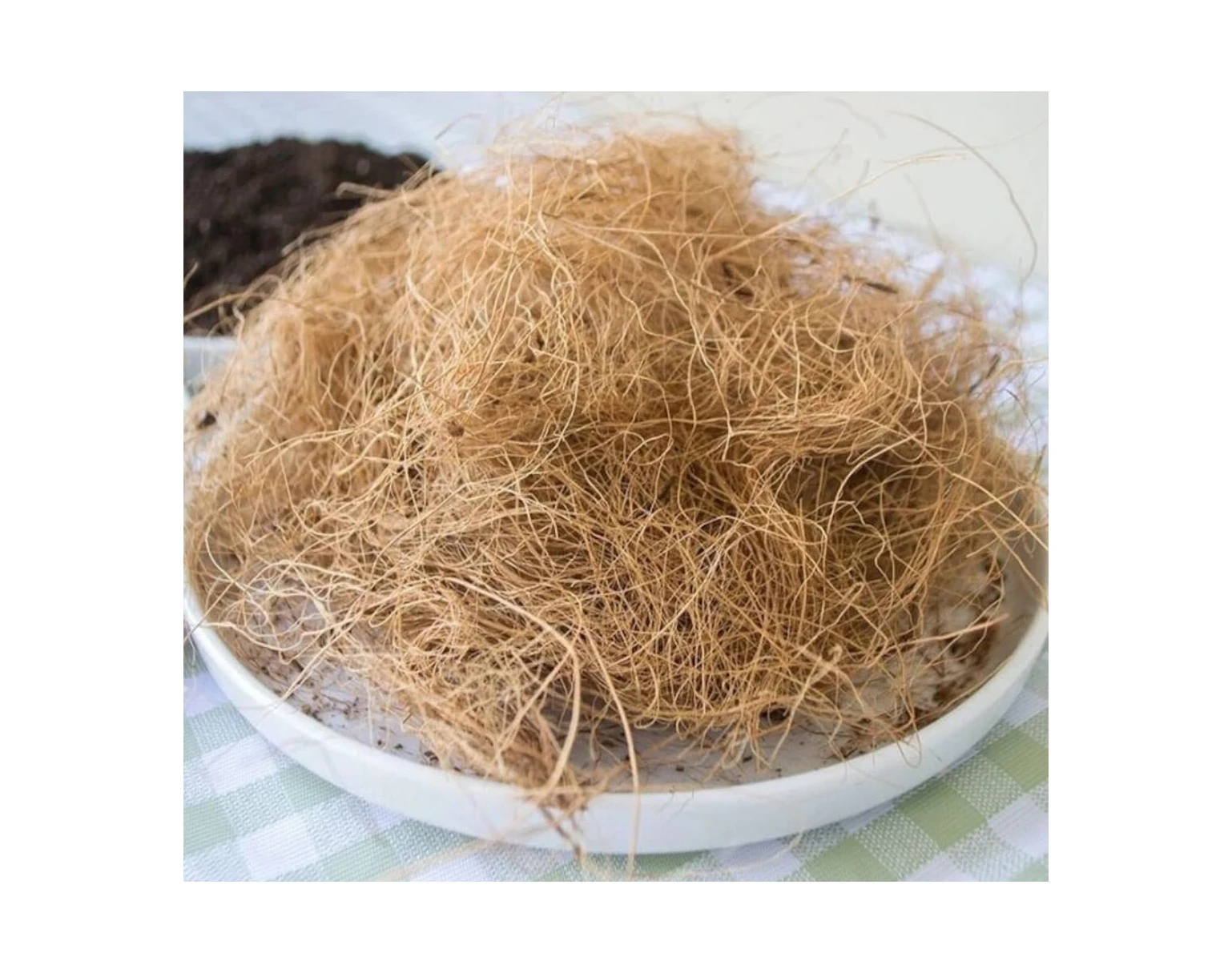 Натуральная Кокосовая коса фибра койр низкая цена продажа