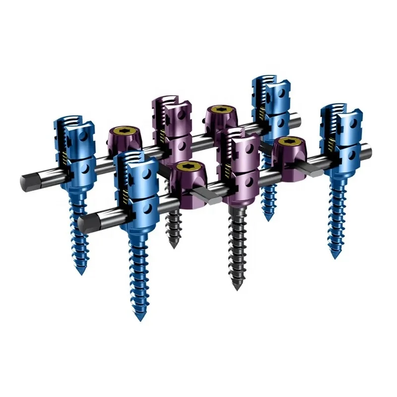 Orthopedic implant spine surgery orthopedic internal fixation screw surgical best mono poly axial pedicle screw