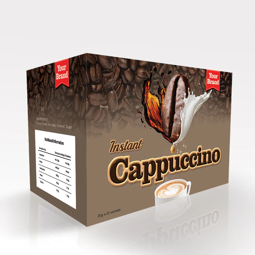 OEM ODM 100% Guarantee Premium Instant Cappuccino Powder Coffeehouse Quality Cappuccino Coffee