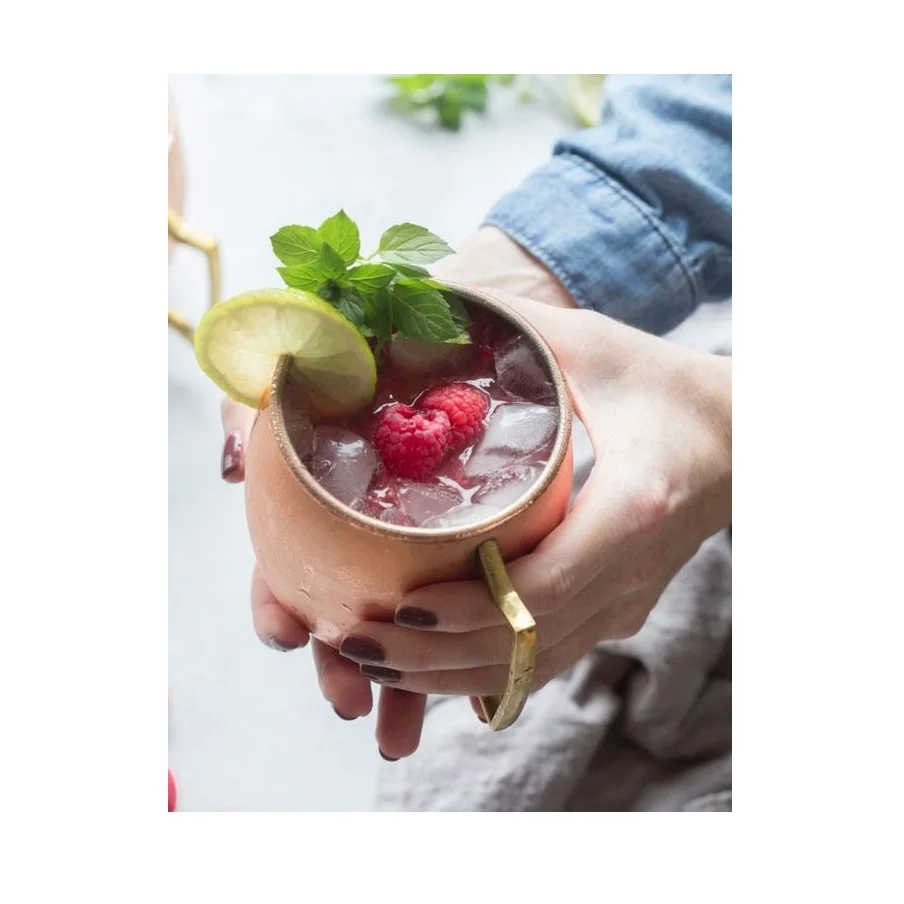 Standard quality top Hammer Point Moscow Mule Copper Mug With Golden Handle 14oz Moscow Mule Mugs	from Jamsons