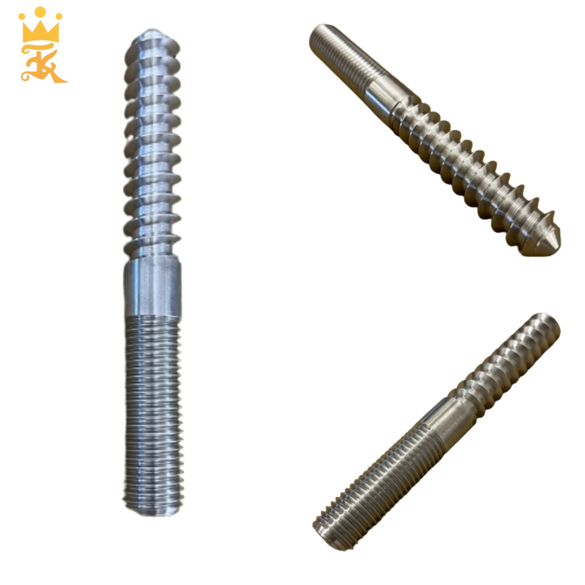 OEM CNC механическая обработка нержавеющей стали M20 * 150 вешалка болт с двусторонней головкой винтовые стержни резьбовой стержень для дерева/стали