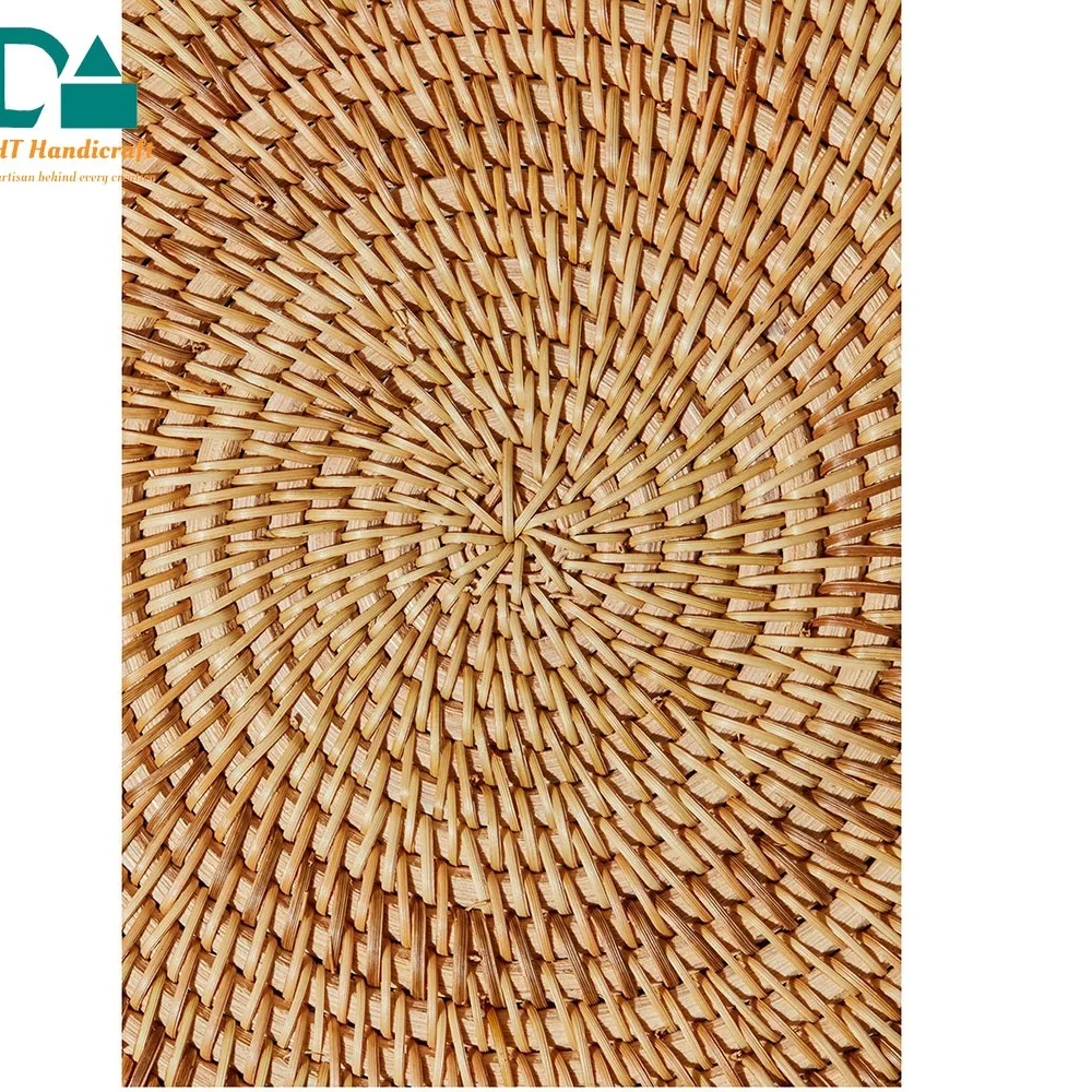 Placemat Rattan Customized Grass Placemats with Rattan Surround  for Decoration Wholesales