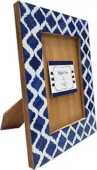 Customized Best quality handcrafted beautiful wooden bone and resin inlay picture photo frame for decoration from India .