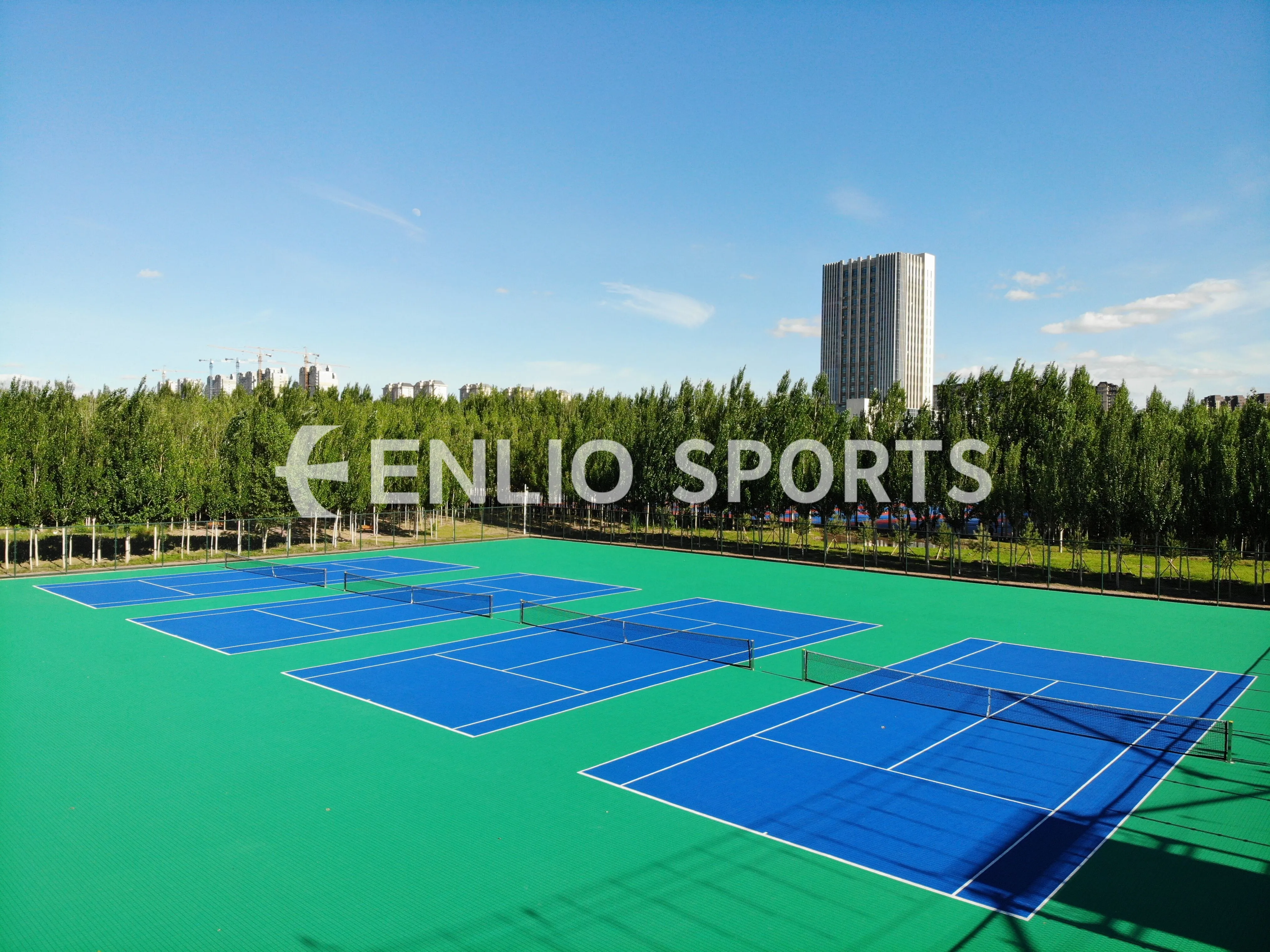 Outdoor Sports Court Mat Pickleball Volleyball Sport Court/Tennis Court Cover/Roller Skating PP Interlocking Flooring