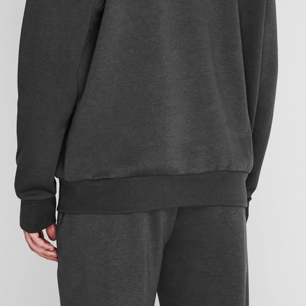 New Oversize Cotton Heavy Crew Neck Hoodie Pullover Custom Logo Embroidery Sweat Shirts Streetwear Crewneck Sweatshirt OEM.