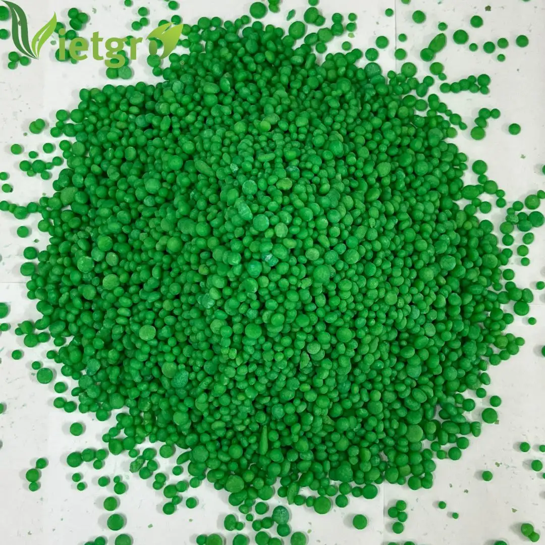 Vietgro Granular Compound NPK 20-20-15 Agricultural Fertilizer for All Markets - Green Granular - OEM Bag