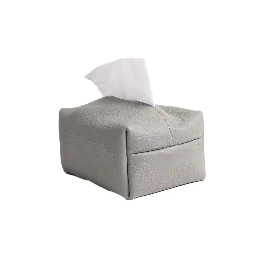 Gift Leather Car Storage Tissue Box Tissue Paper Boxes Holder Cover Luxury Restaurant Tissue Box