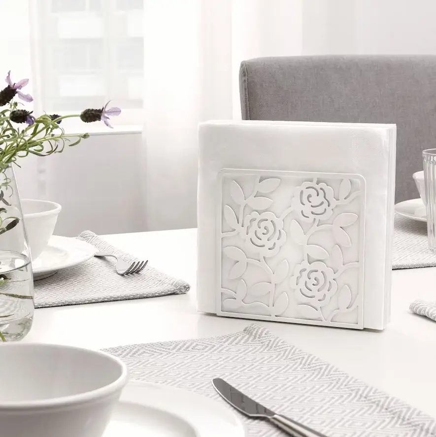 White Napkin Holder Wedding Usage Hotel Room restaurant Bar Tissue Box Made in India Handmade Commercial Buyers Best sell 2023