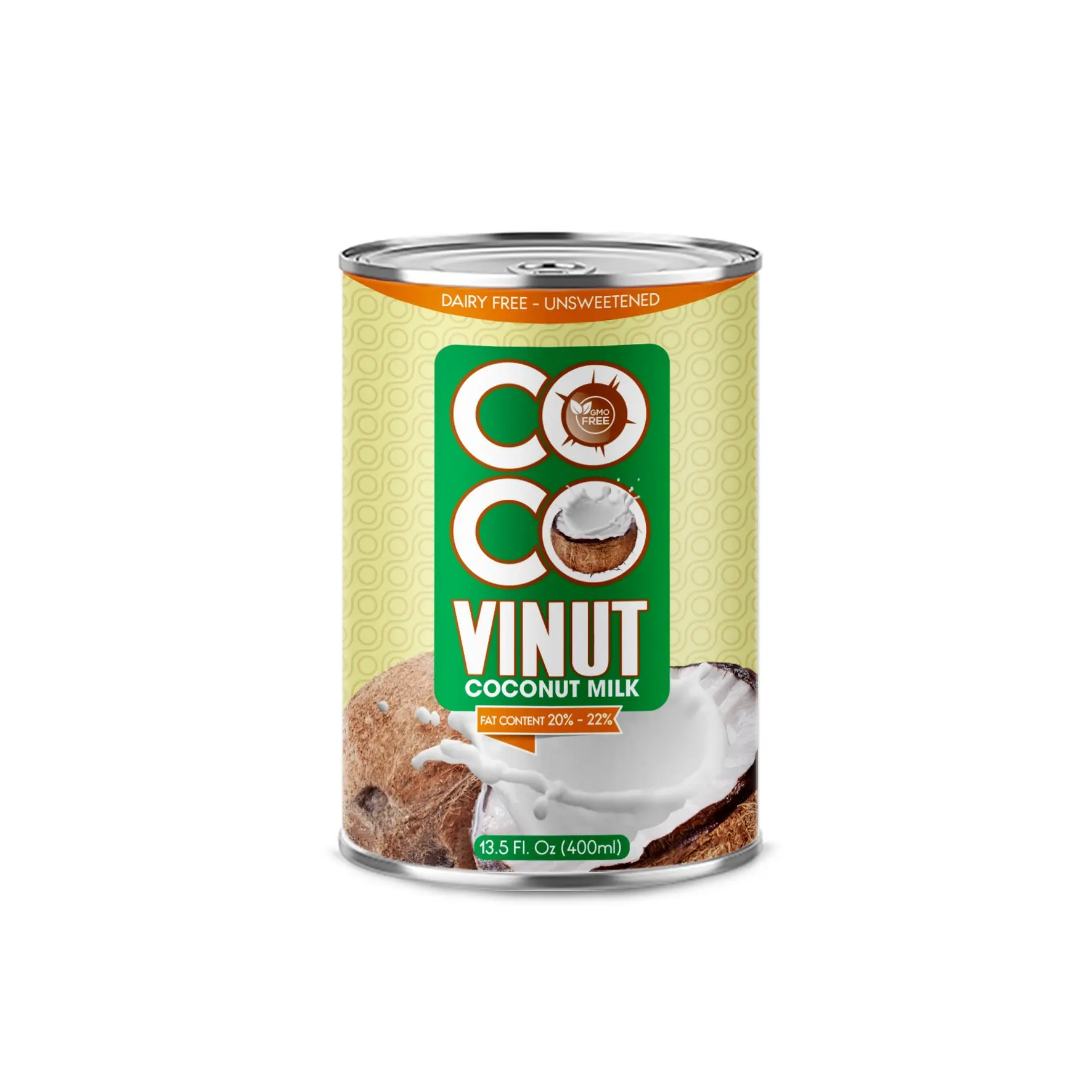 Coconut Milk hot sale 400ml Can Tin VINUT Coconut milk with 20-22% Fat Wholesale Price By VINUT Supplier
