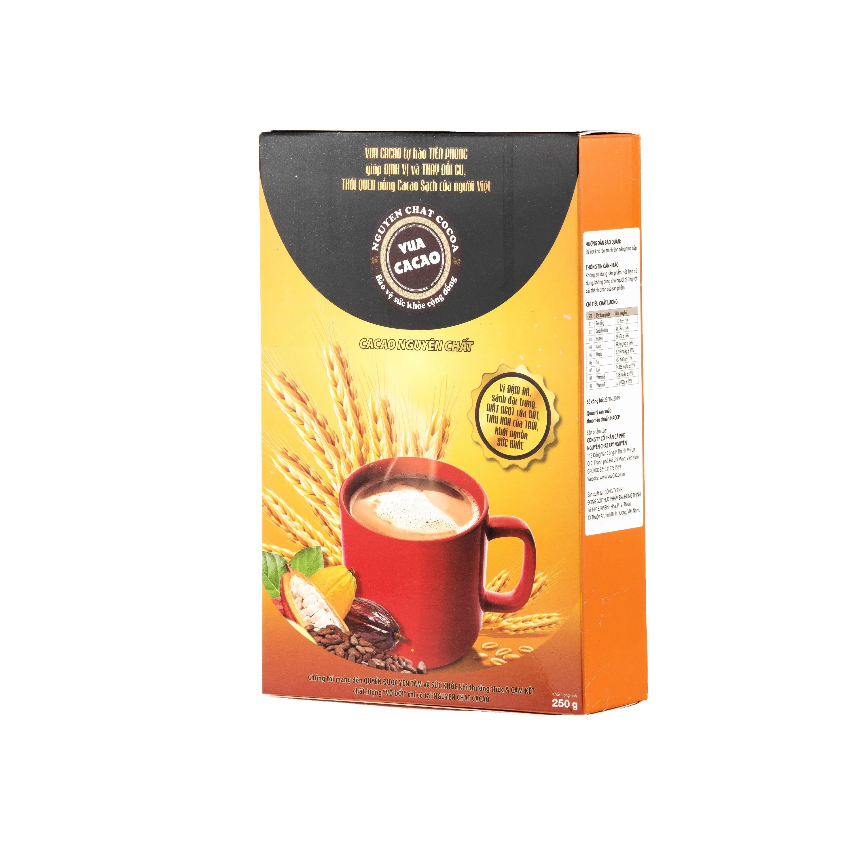 Tasty Dark Brown Chocolate Drink 100% Original 0.25kg Bittersweet Hot Brew Food Ingredients PURE COCOA POWDER From Vietnam