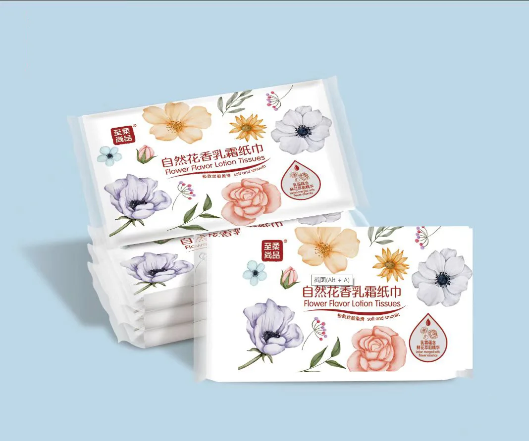 Soothing Facial  Lotion Tissues Soft Straw Bamboo Pulp  Milk Menthol Cherry ingredients GMP factory OEM welcome