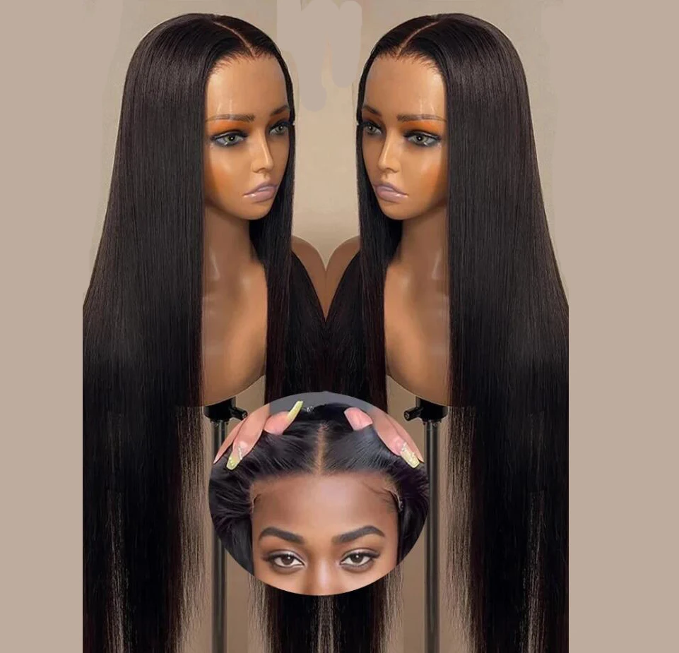 34 40 inch Unprocessed 100% Lace Human Hair Wigs Cuticle Aligned Virgin Raw Indian Hair Wig Frontal Glueless Hd Lace Wig