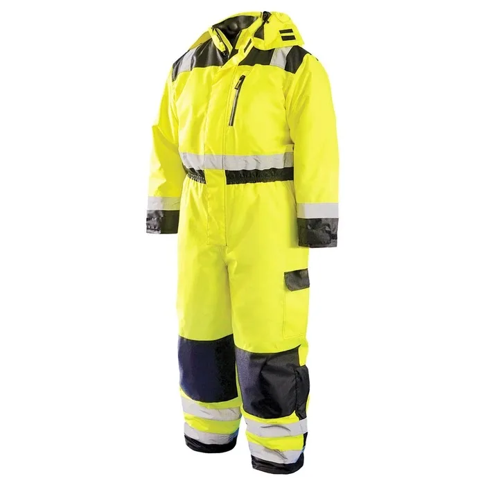 HiVis Class 3 Premium 300D Heavy Duty Cold Weather Safety Coverall  Diffrnent Color And Size Full Body Coverall