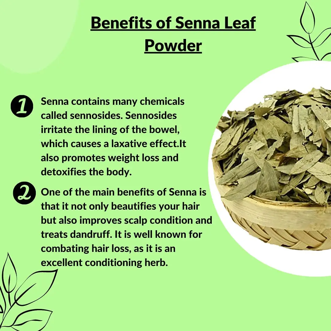 Raw Herb Senna Leaf Powder With Premium Quality Packaging For Longer Shelf Life