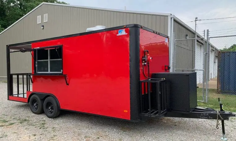 Mobile Food Trailer restaurant equipment Pizza Customized Hot Key Long Power Outdoor Packing Wheels
