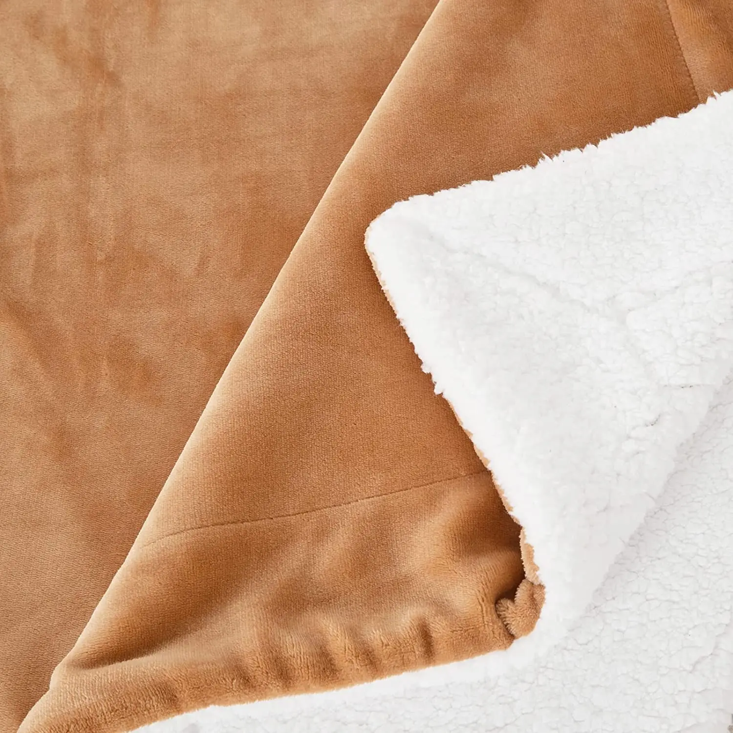 Premium Double Layer Flannel Fleece Bed Throw Cozy Warm Sherpa Blanket For Winter