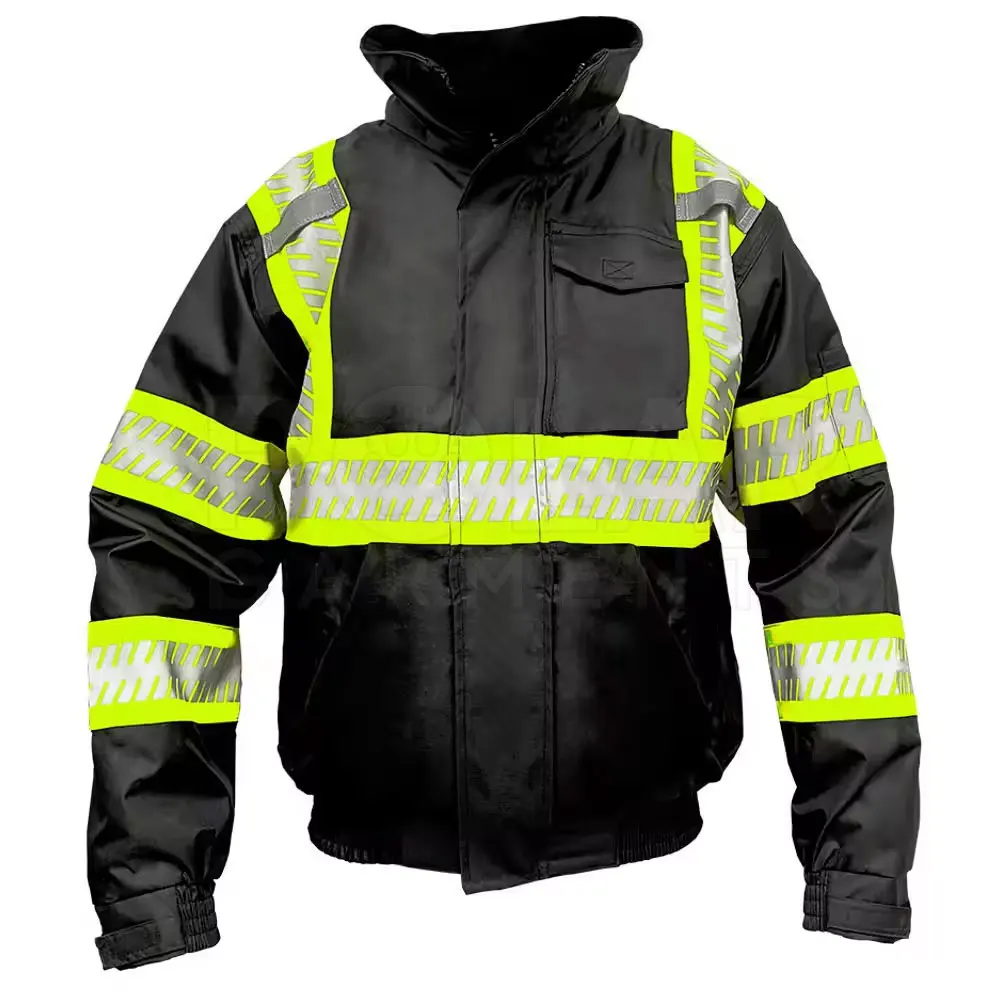 Hi Vis с логотипом куртки для продажи хорошего качества на заказ Высокая Видимость полный рукав куртка безопасности желтый