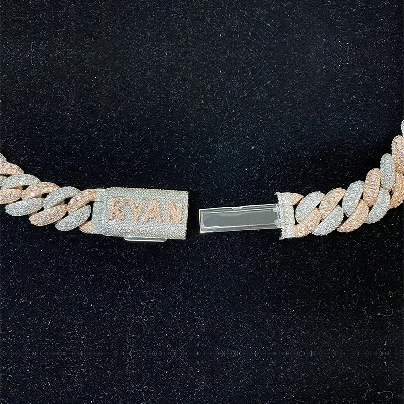 Rich Men Style Our Cuban Chain Meticulously Made In White And Rose Gold And Embellished Lab Grown Diamond With Vvs Clarity