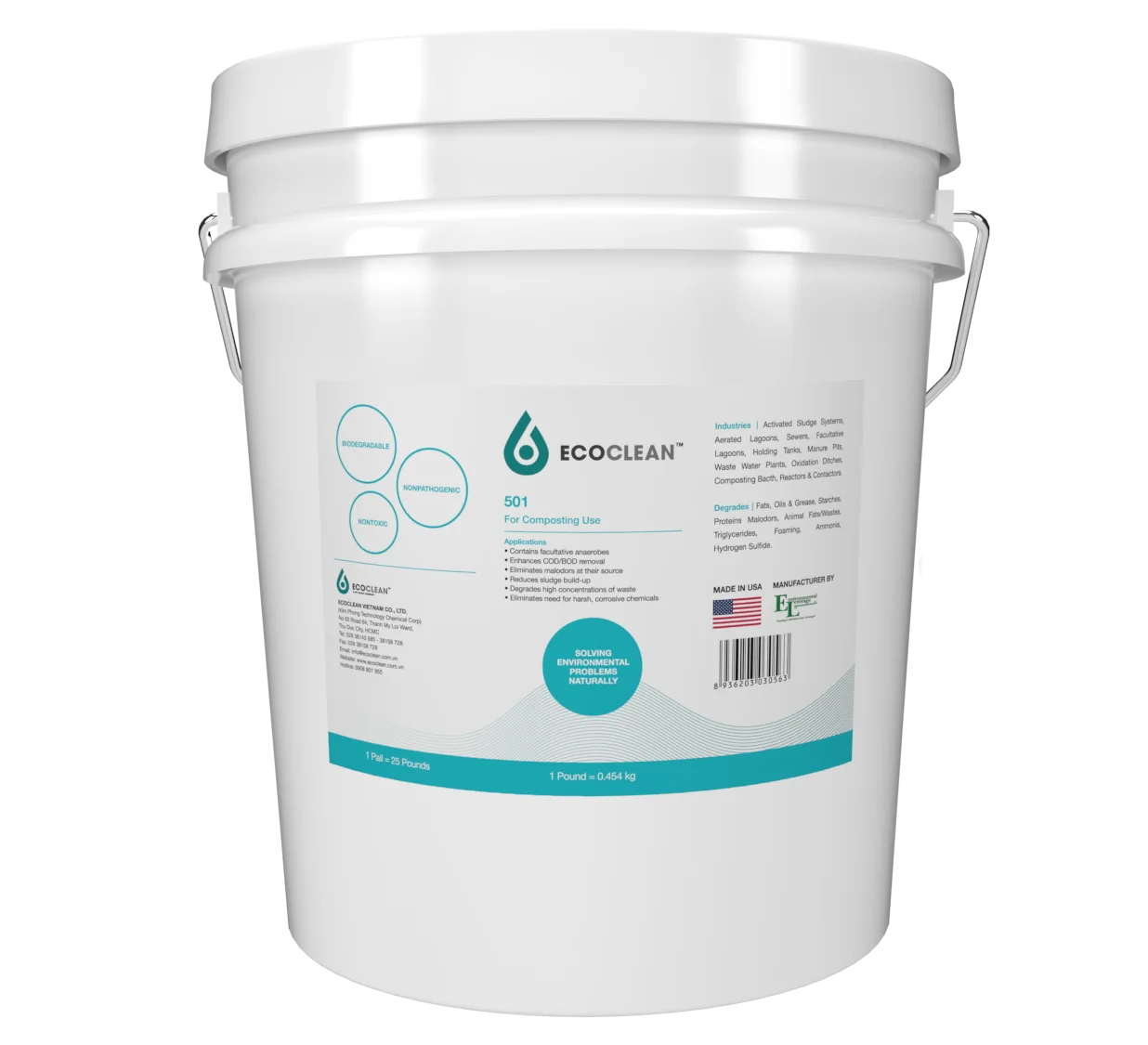 Микробиология очистки сточных вод в промышленных зонах Ecoclean 501 для компостирования по оптовой цене