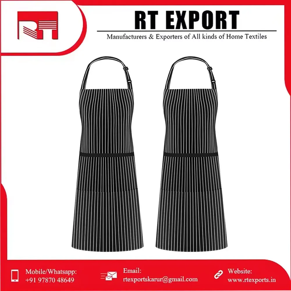 Новейший дизайн 100% хлопковый свободный размер лучший комбинированный цвет передние карманы Кухонный Фартук для приготовления пищи