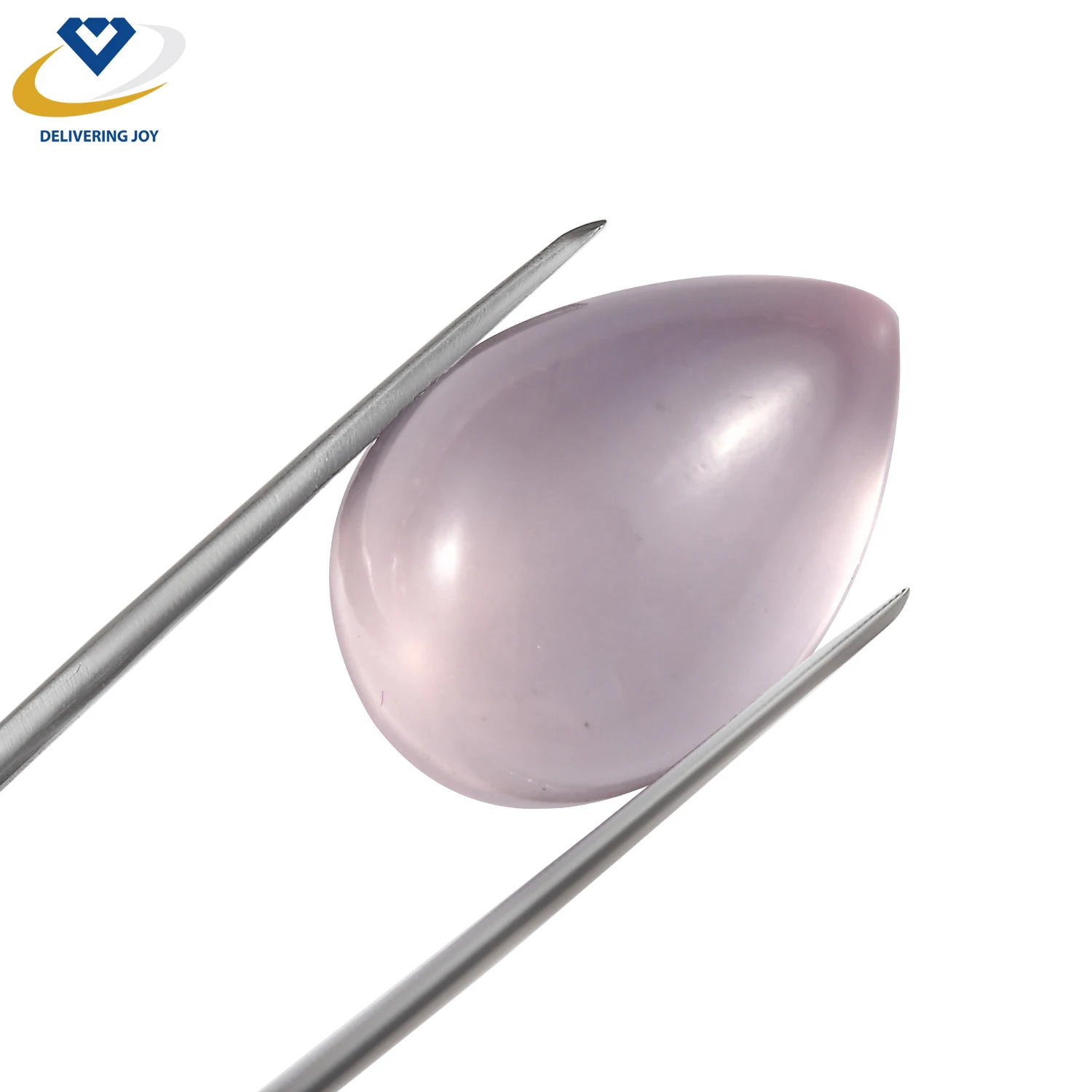 Natural Rose Quartz 14x10mm Smooth Pear Cabochon Loose Gemstone Wholesale High Quality Pink Quartz Stone Manufacturer Supplier