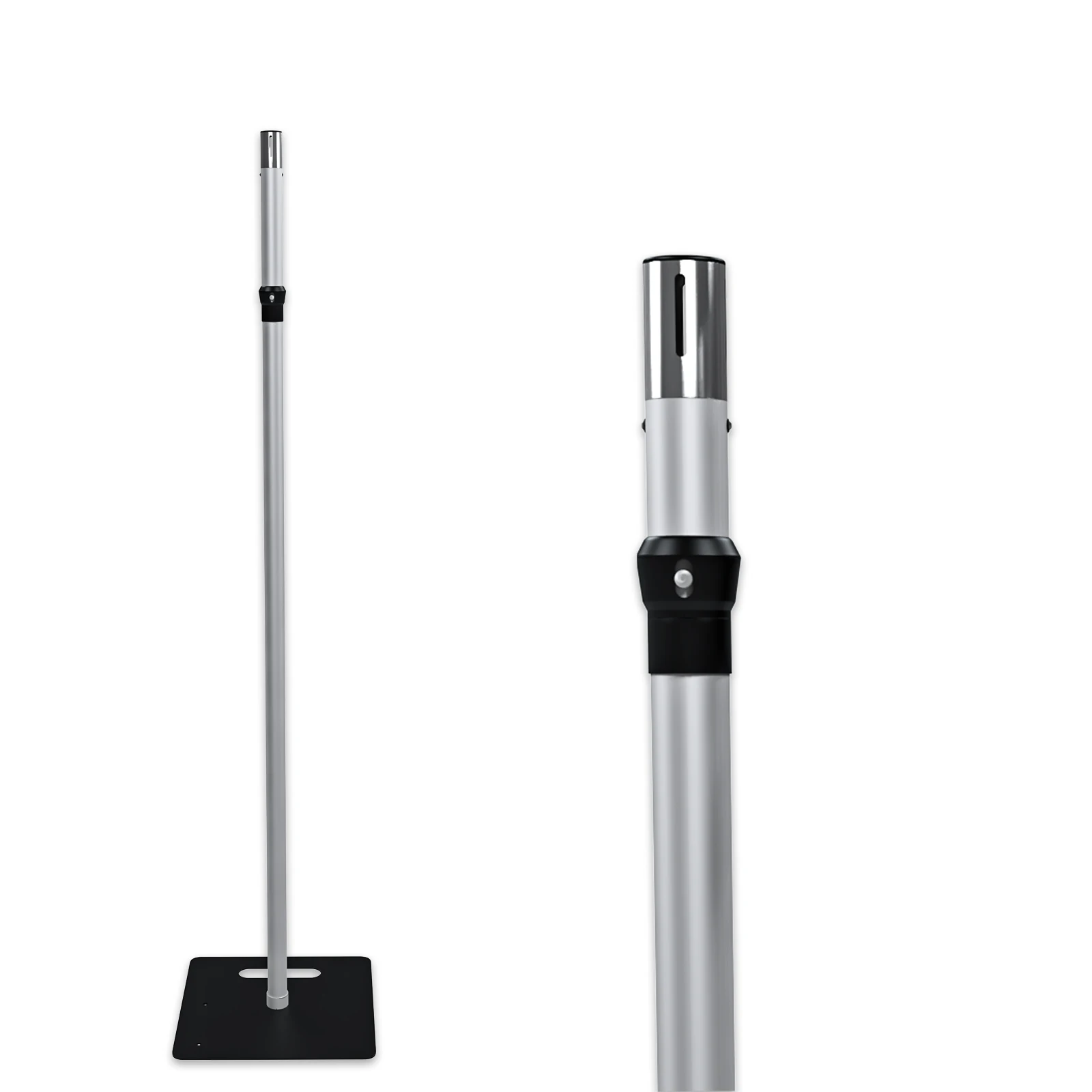 Adjustable Uprights Telescopic Slip-fit Upright 5-20ft with slip lock collar for Pipe and Drape Systems Arch Backdrop stand