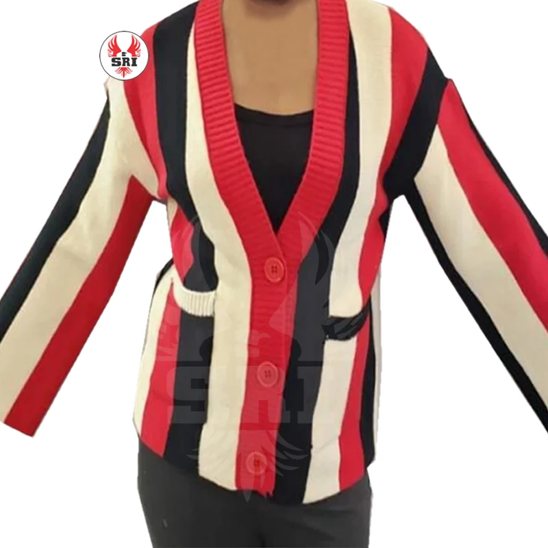 Delta Soror Embroidery Women Acrylic Cardigans | Sorority Embroidered Ladies Custom Style Woolen Cardigan Sweater
