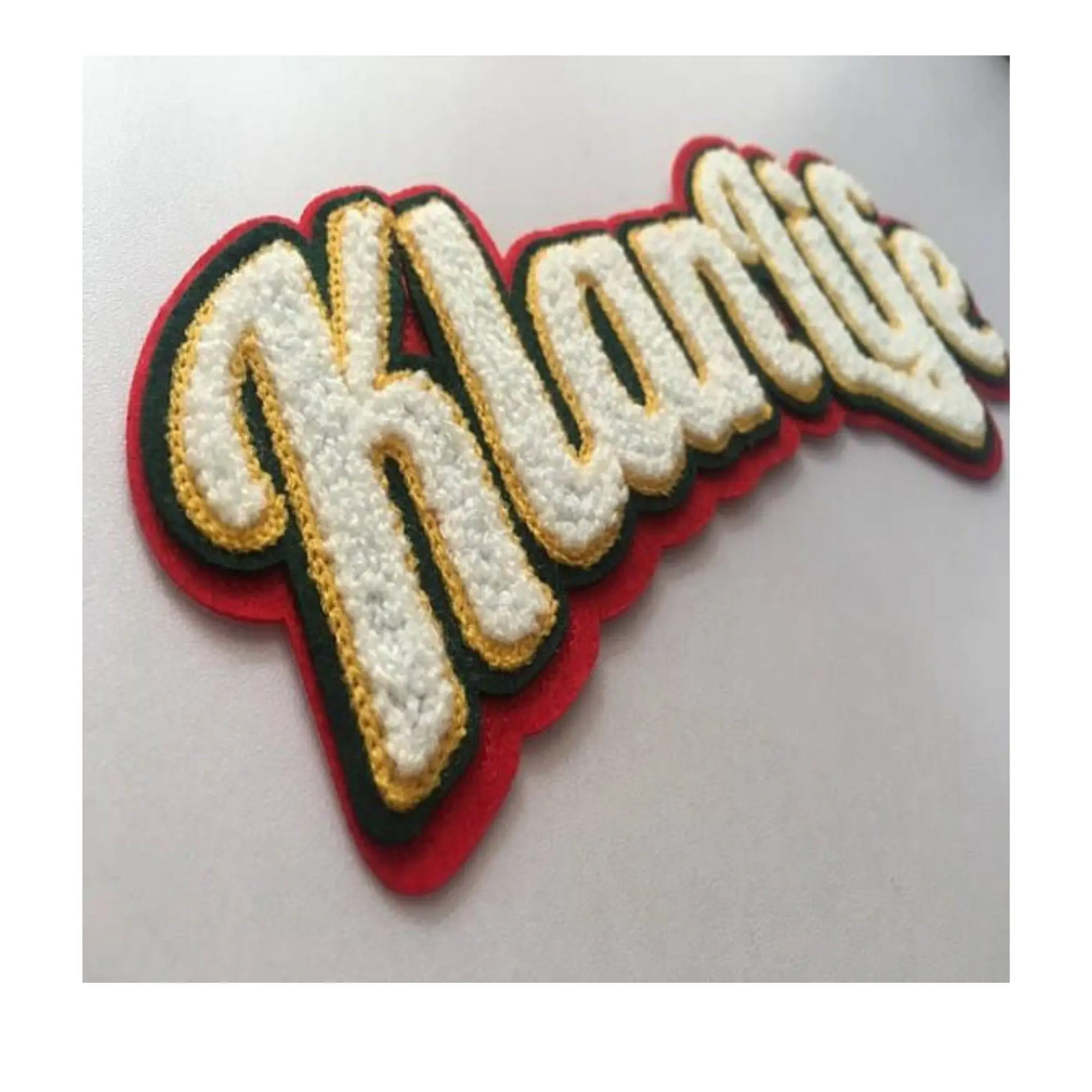 Wholesale cheap price Embroidery Patches Eagle with American Flag Patriotic Iron on Patch alphabet Chenille Patches