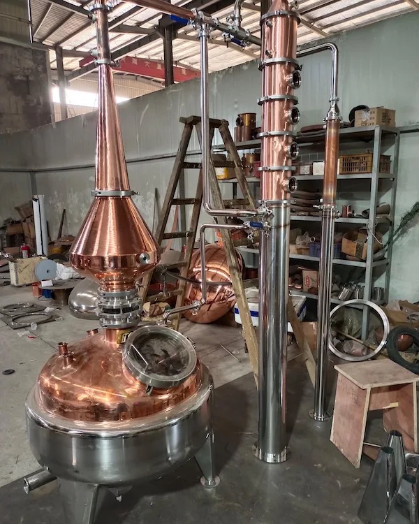 150L Stem Jacked Copper Distillation System , Copper Distiller , Moonshine Distiller ,