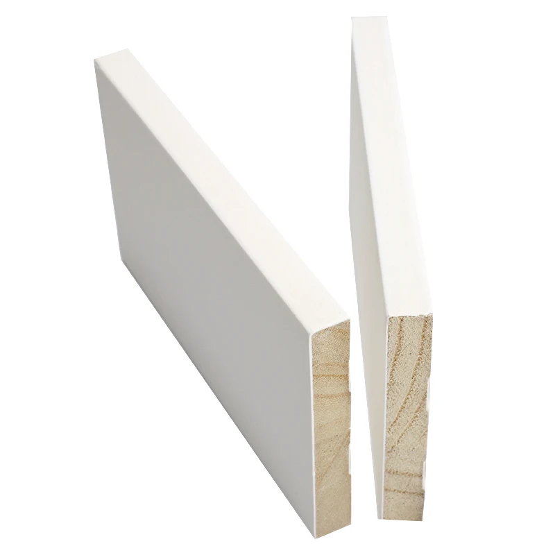 Factory Sales White Primed Finger Joint LVL Wood Flat Door Jamb a Single Lock Mdf Moulding for the Home Decoration