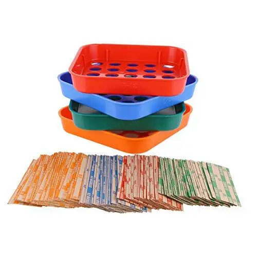 IHOMELIFE Coin Sorters Tray Easily Transfer into Wrappers 4 Coin-Counting Tubes bundled with 100 Flat Coin Wrappers