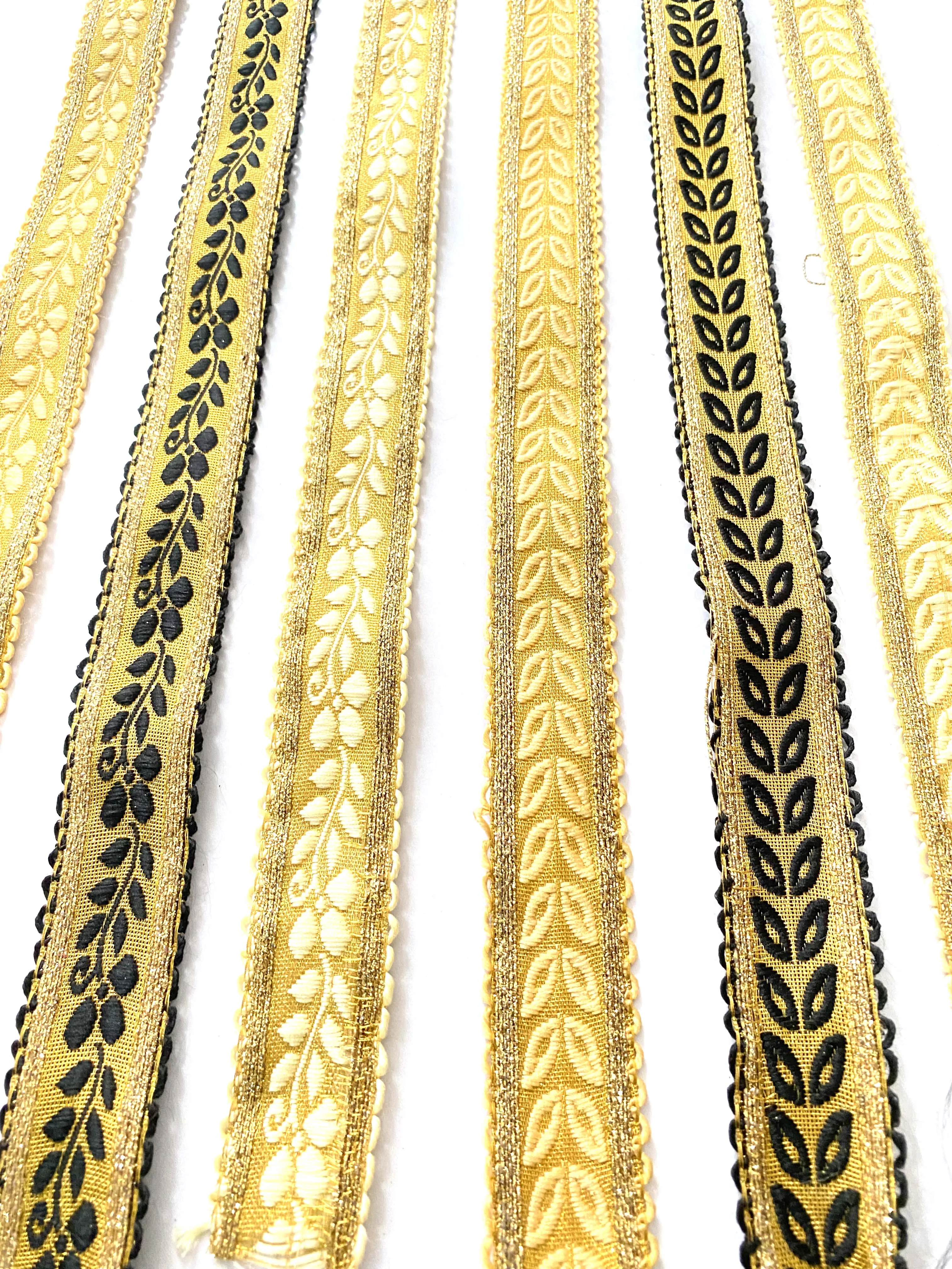 Customized wholesale Ethnic jacquard Polyester Fringes Ribbon  webbing nylon webbing Nylon Jacquard webbing for sewing
