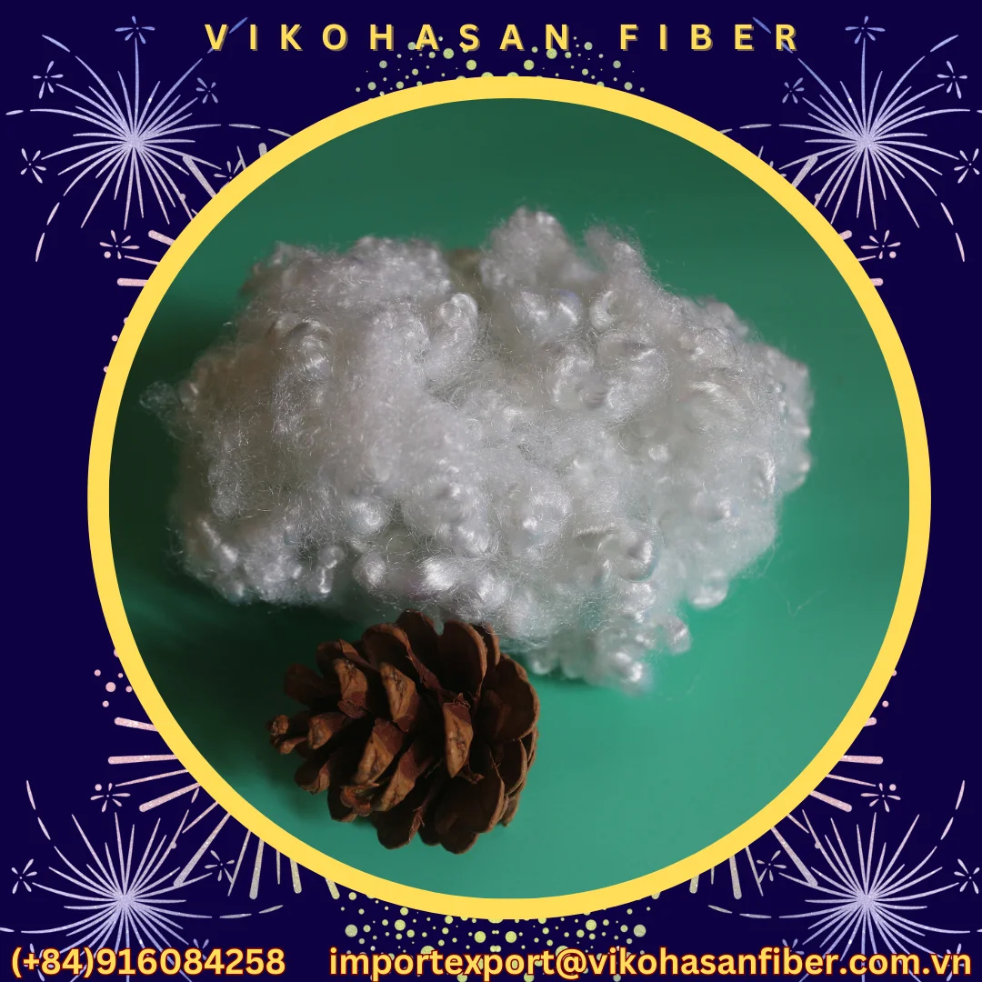 Polyester Fiber Holow Conjugated Siliconized HCS White Recycled GRS Fibers For fill toy pillow quilt blanket sofa furniture