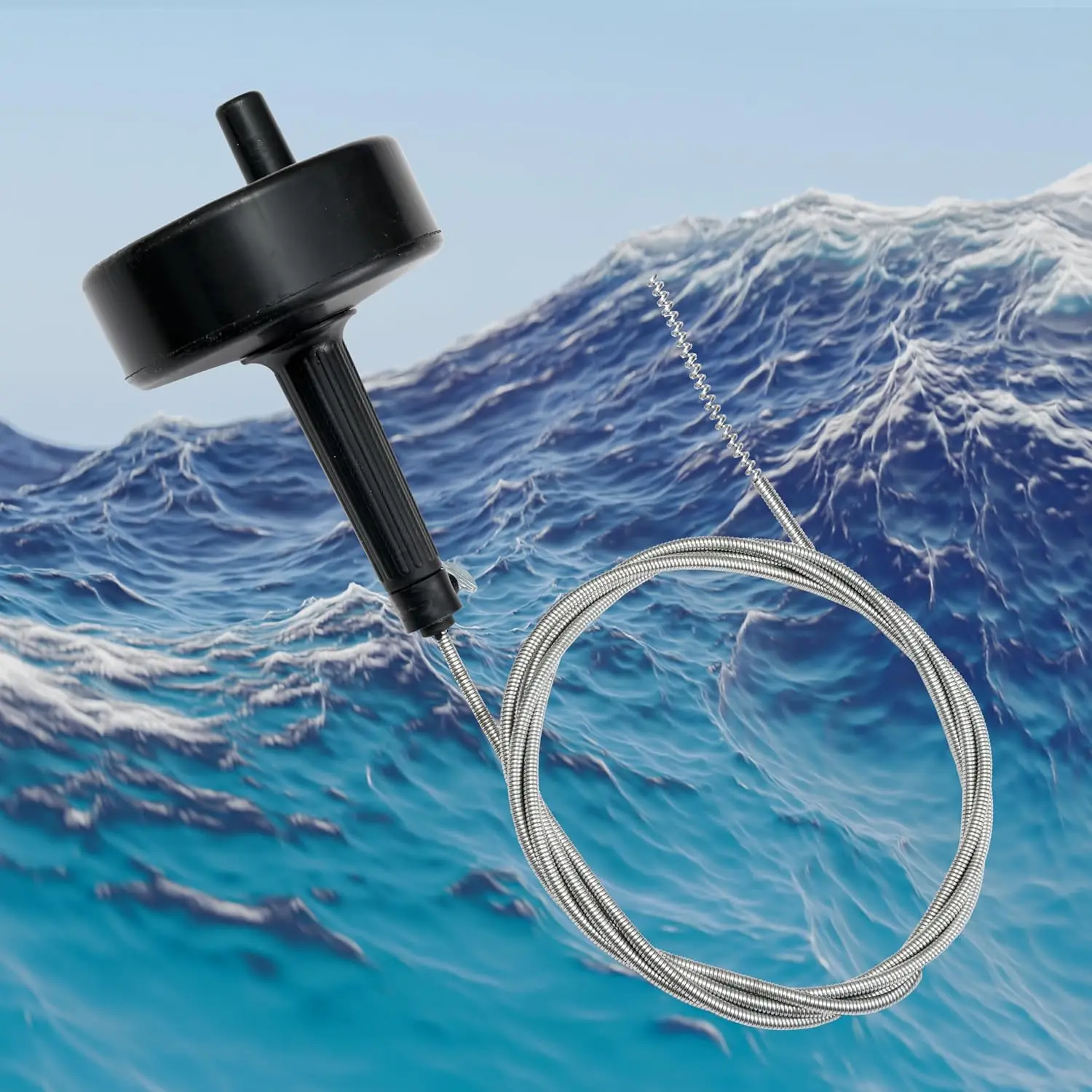 Drain Auger Drain Snake Drain Clog Remover 1/4 x 15 with Drum - Plumbing Tools - Durable Rust-Resistant & Multi-Size