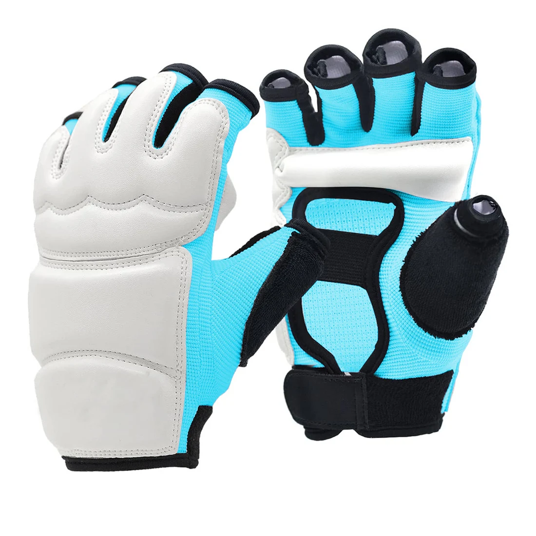Best Price MMA Boxing Gloves Genuine Leather Fingerless Boxing Support Gloves Taekwondo Thai Karate Sparring Gloves