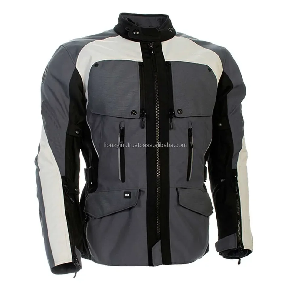 For Men Motorcycle Jacket With Weather Resistant Cordura Textile Fabric Custom Plus Size Mens Biker Clothing Motorbike Jacket
