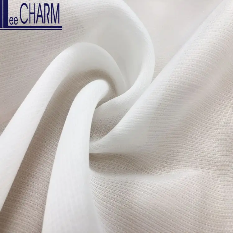 LIM012 Taiwan 100 Polyester Thick Quality Bridal Organza Material Fabric