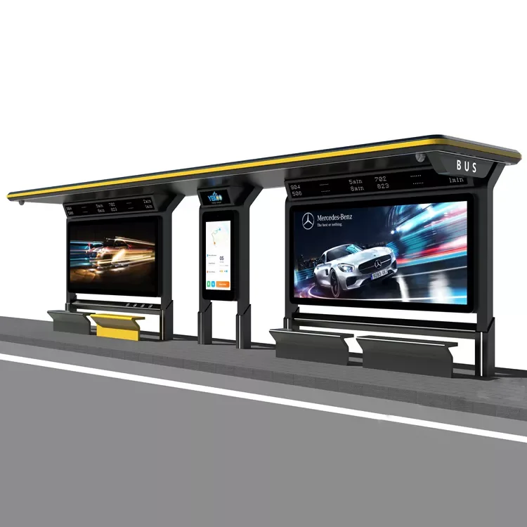 INTEFLY Professional Factory Outdoor Bus Stop Sign bus shelter advertising poster with 10 years experience
